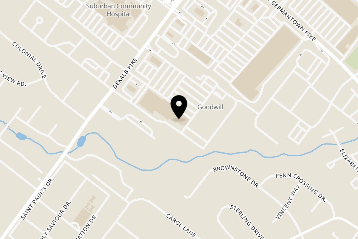 Map showing the location of Aachi Biryani East Norriton Township on 2680 Dekalb Pike in East Norriton Township